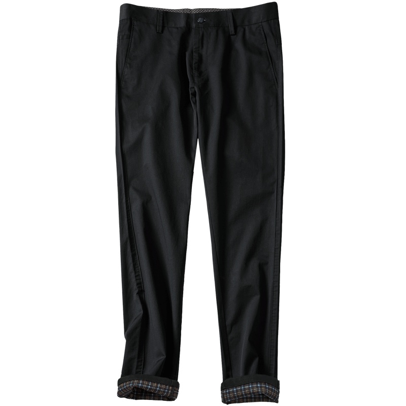 千纸鹤男装冬季男士裤子宽松休闲裤男加绒韩版修身直筒宽松西裤潮流男裤065