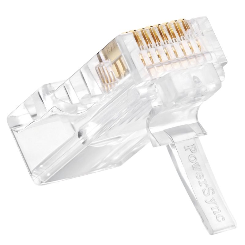 包尔星克(PowerSync) PRC6T-100 六类水晶头 100个 透明白色