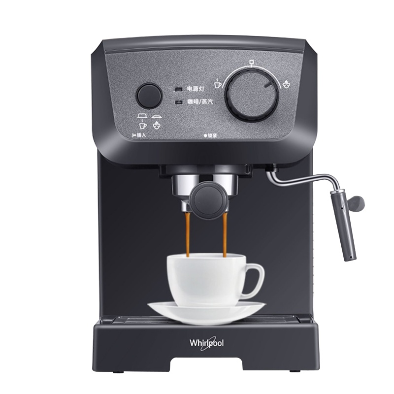 惠而浦(Whirlpool)咖啡机WCF-CY001D家用全半自动意式咖啡机 商用家用办公室 蒸汽奶泡