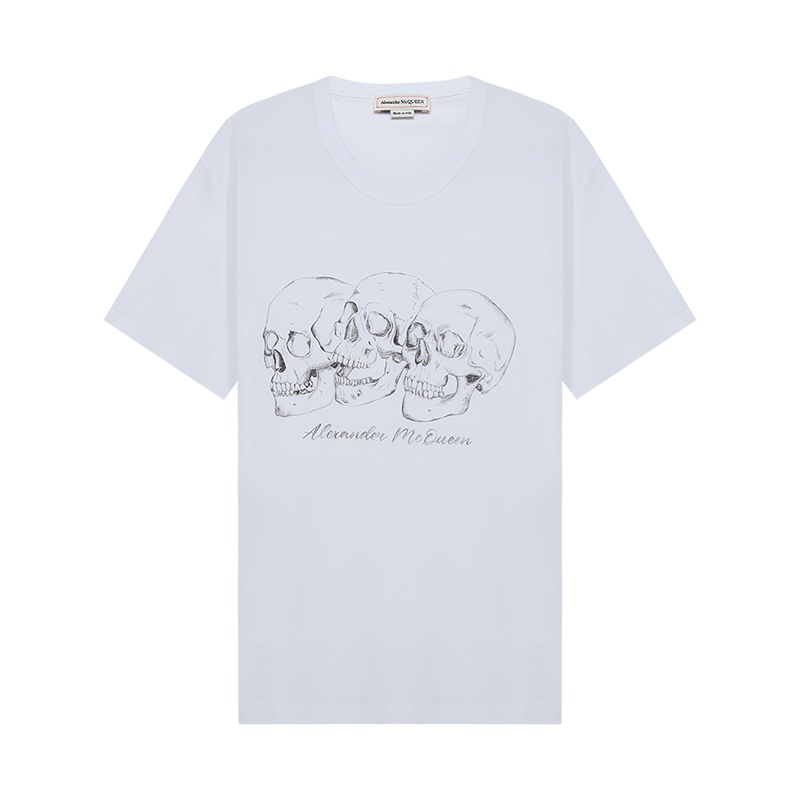 亚历山大·麦昆 ALEXANDER MCQUEEN 男士 棉质圆领短袖T恤662548 QRZ62