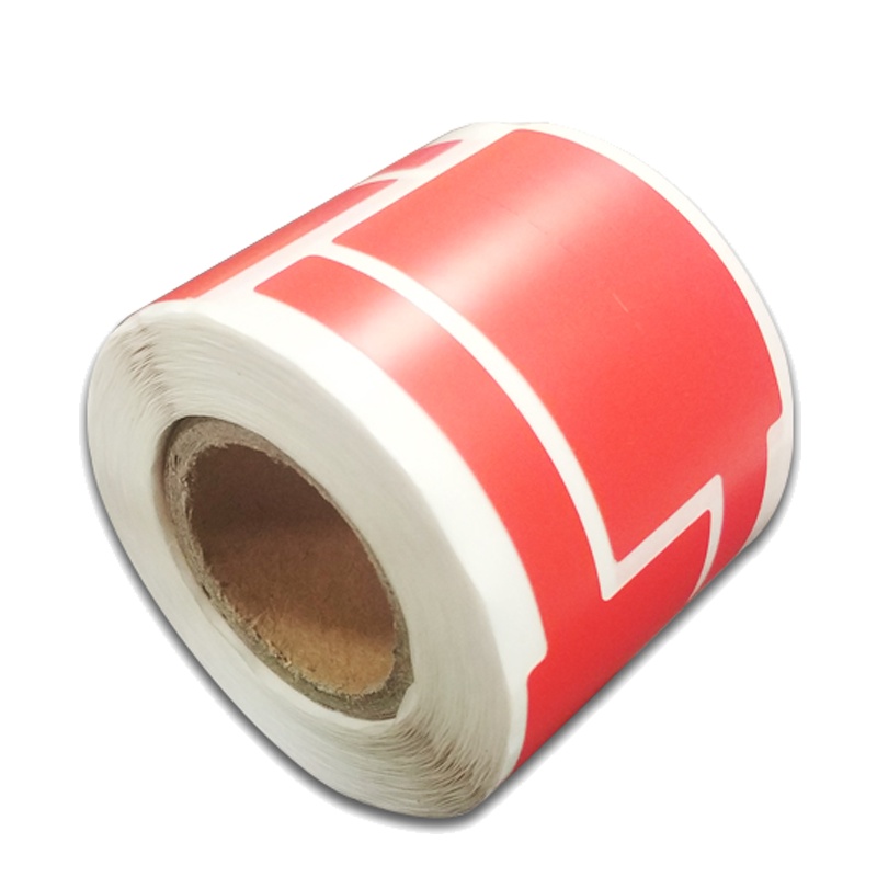 开仰(KAIYANG)P-40-R-DY F型尾签不干胶标签纸38*25+40mm/200片/卷 红色