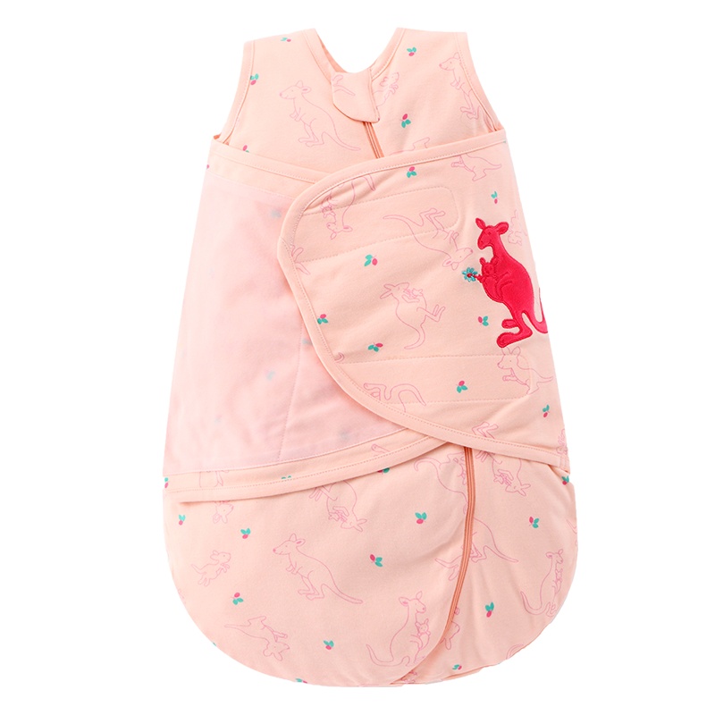 米乐鱼0-6月婴儿一体包裹睡袋 四季防惊跳襁褓抱被新生儿包巾 宝宝防踢裹被