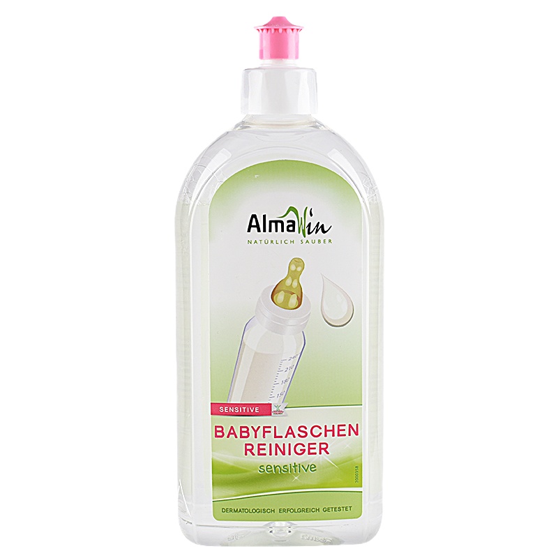 Almawin 德国有机进口婴儿奶瓶奶嘴浓缩清洗剂 清洁硅胶乳胶奶嘴 适用NUK贝亲新安怡 长效抑菌除菌500ml
