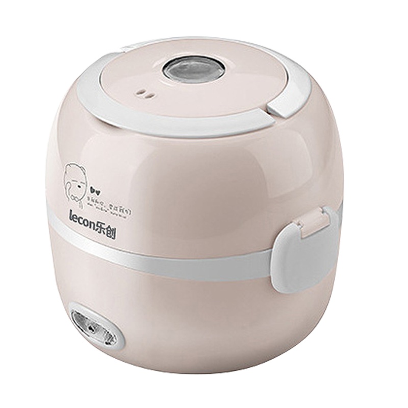 乐创(lecon) 蒸煮电热饭盒 LC-BWH05 便携式 1.3L 米色