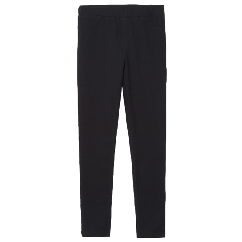 拉夏贝尔新款女裤弹力紧身带底裤高腰外穿百搭铅笔九分裤子潮