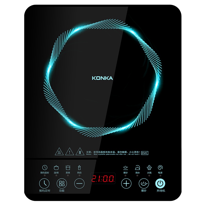 康佳(KONKA)电磁炉KEO-21AS07双层线圈大功率 匀火爆炒 10段火力调节