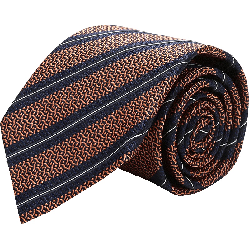 Ermenegildo Zegna 杰尼亚 男士条纹丝质领带 Z5E33 1L8