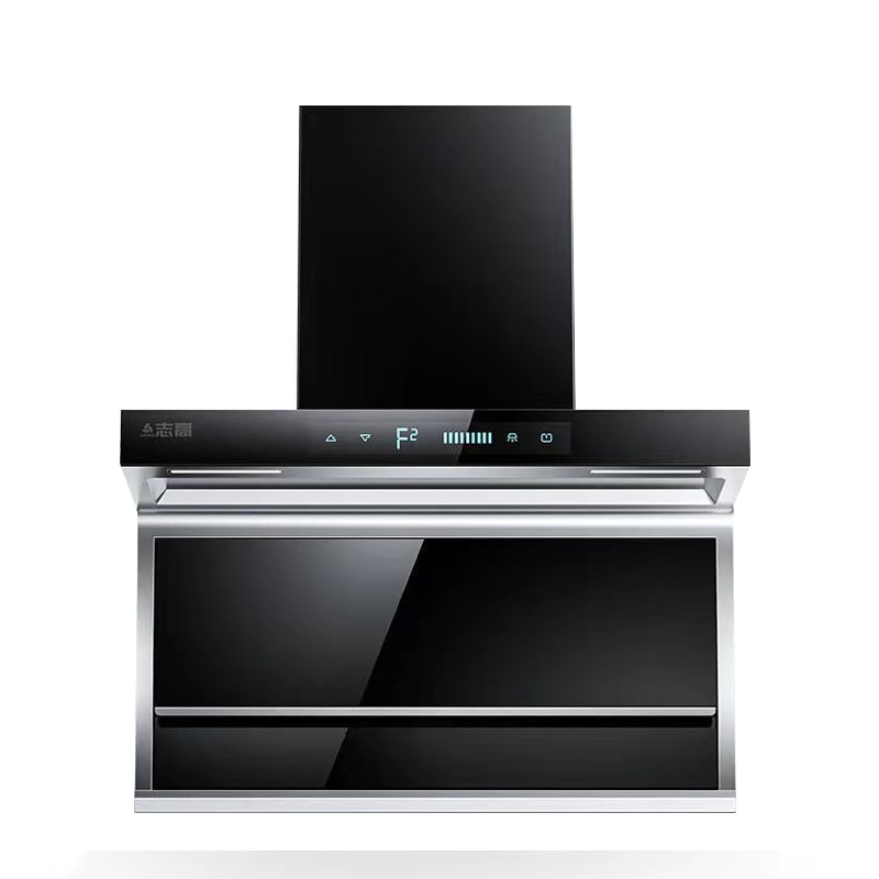 志高(CHIGO)油烟机近吸式F807家用自动清洗增压体感控制顶侧双吸风口