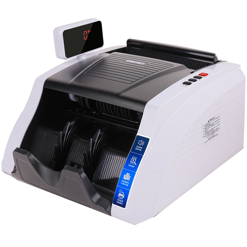 得力deli3925S点钞机银行专用小型便携式办公智能家用新版2019人民币验钞机 双屏升级款