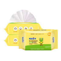 青蛙王子婴儿清爽洁肤湿巾80片*3包