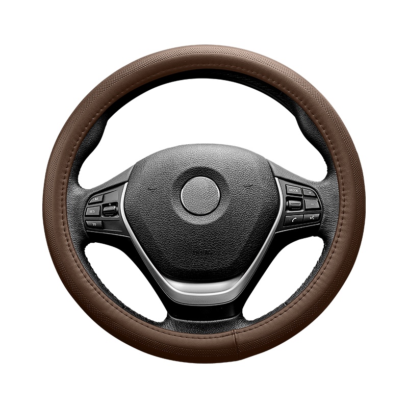 小米生态 迈未 汽车方向盘套 四季真皮透气把套车型通用 TN-FT02 O型咖啡色