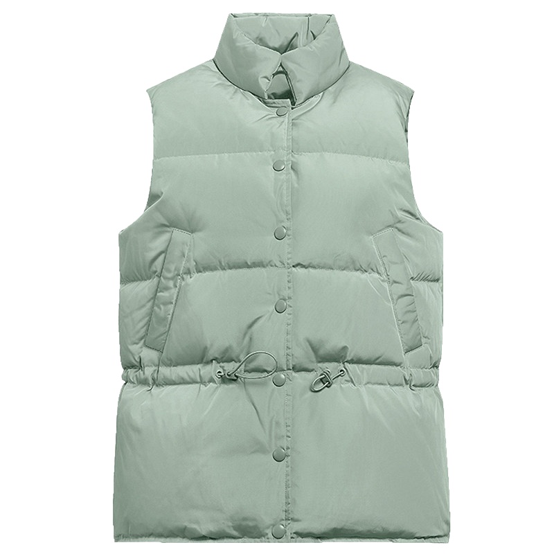 鸭鸭(yaya) 冬季新款羽绒马甲女士短款外穿时尚立领加厚鸭绒马甲