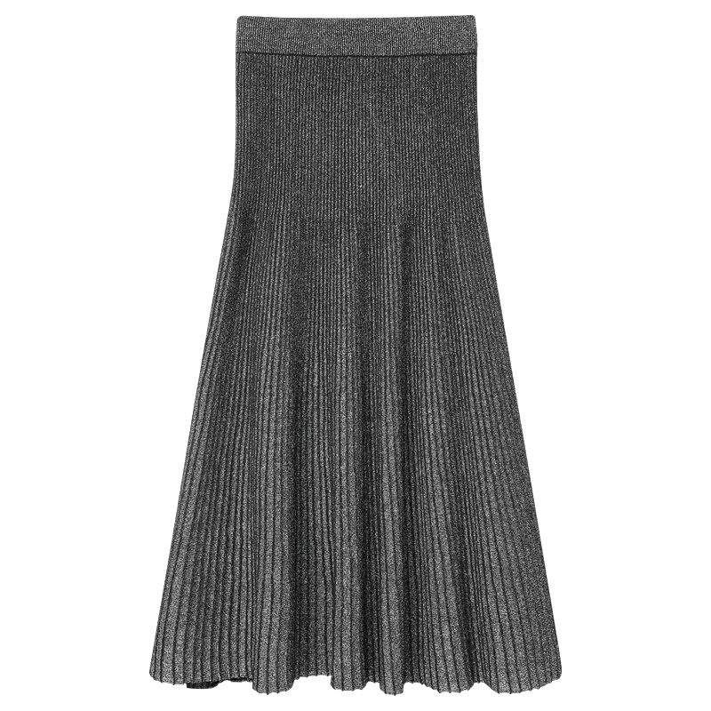 2019爱居兔秋季女装百褶裙身设计针织衫裙