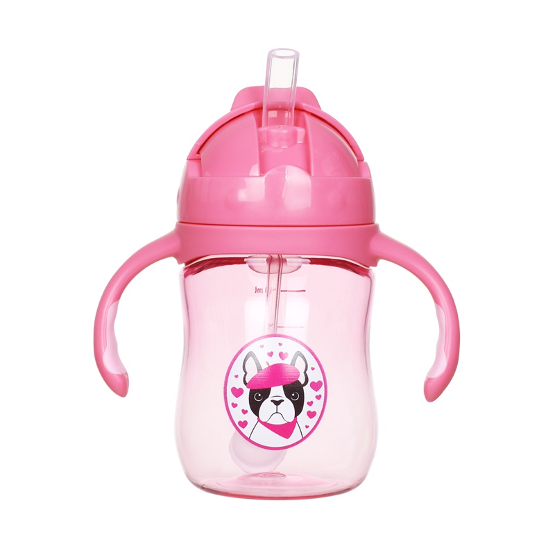 布朗博士(DrBrown’s)6安士tritan重力球吸管杯(粉色,女孩款)