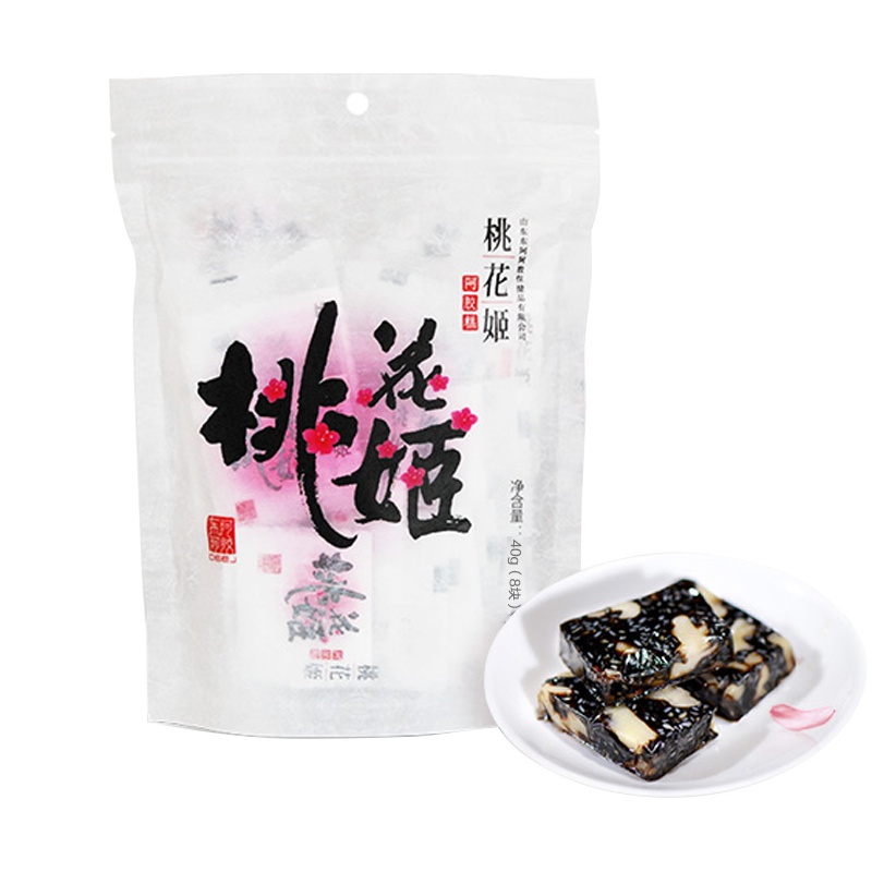 正品东阿阿胶 桃花姬 阿胶糕40g礼盒袋装阿胶膏 即食 女士型 ejiao 固元糕 营养代餐固元膏