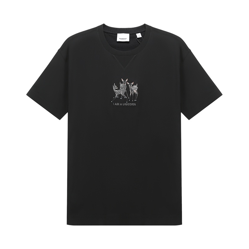 博柏利 BURBERRY 男款 棉质宽松版圆领短袖T恤80426881
