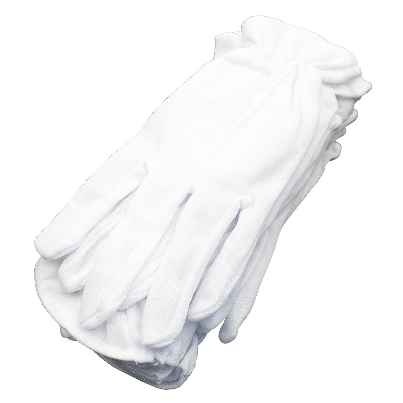 [苏宁自营]保拉(Paola)劳保手套白手套10付装 司机/保安/礼仪/文玩/马术/手套 劳保用品5959