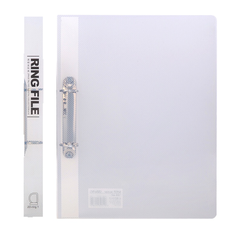 得力(deli)A4两孔D型透明文件夹 活页打孔文件夹资料夹子 文件收纳办公用品5381 10个/组