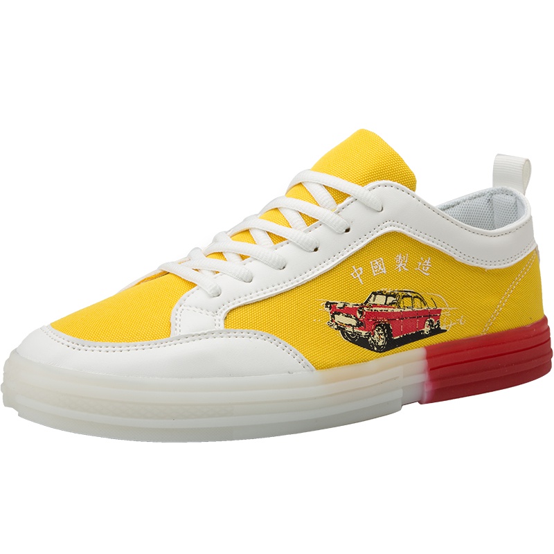 2019夏季新款白鞋帆布鞋男士板鞋休闲韩版潮鞋男鞋小白鞋潮流百搭