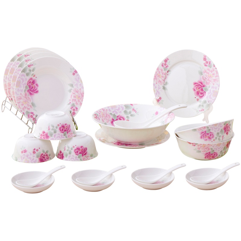 斯凯绨(Sky Top) 陶瓷骨瓷餐具套装 26头满庭芳