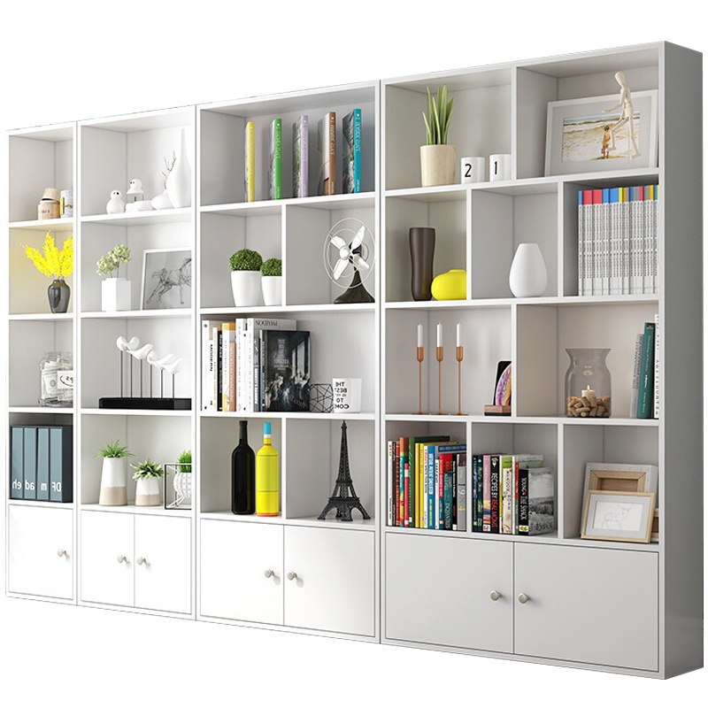 格具(GEJU)书柜书架客厅置物架储物收纳柜组合简易储物柜带门
