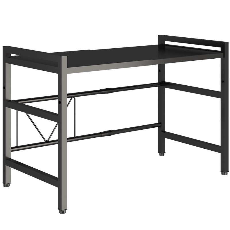 优勤可伸缩厨房微波炉置物架电饭锅烤箱台面多层收纳架家用多功能架子