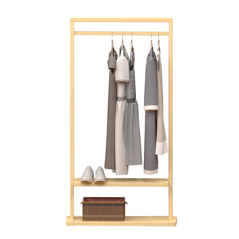 [田珍] 衣架落地挂衣架卧室家用单杆式晒衣杆简约神器