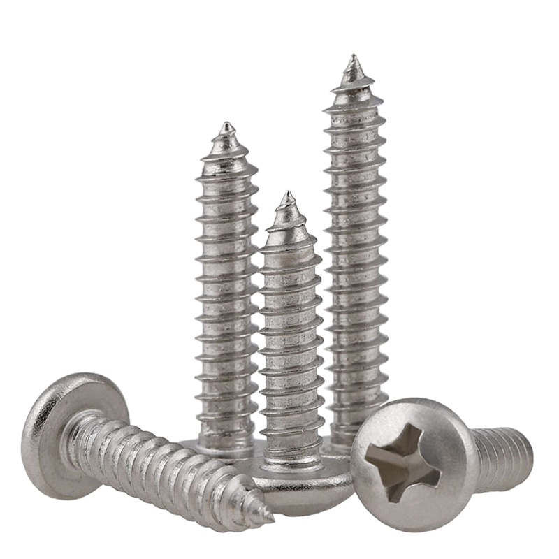 企购优品304不锈钢十字圆头自攻螺丝钉螺丝钉M4家用五金配件 M4*20mm (5粒)