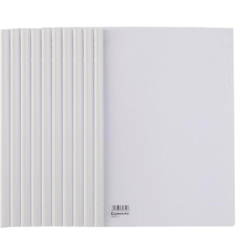 齐心(Comix) Q310-1 A4拉杆夹 10个装 白色