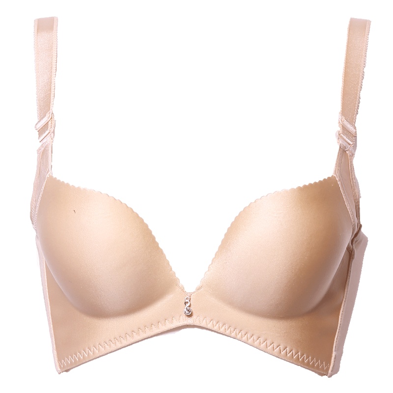 光面性感无钢圈大包容聚拢侧收女士胸罩文胸内衣