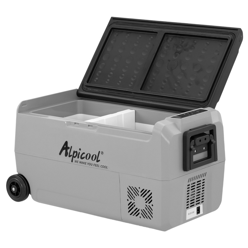 冰虎(Alpicool)车载冰箱LG压缩机制冷T36升车家两用可结冰双温双控12V24V冷冻冷藏分区户外便携拉杆小型冰柜