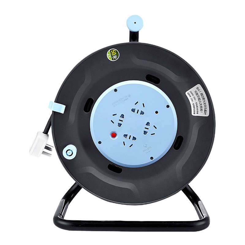 公牛（BULL）GN-804 接线板4位50米工程接线盘/新升级过热保护电缆卷盘插座/插排 工程专用