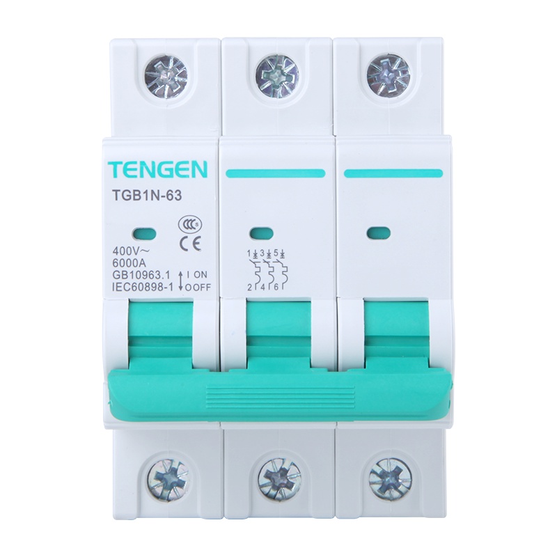 天正电气 空气开关 TGB1N-63 3P D 32A 6KA 01060270142 微型断路器