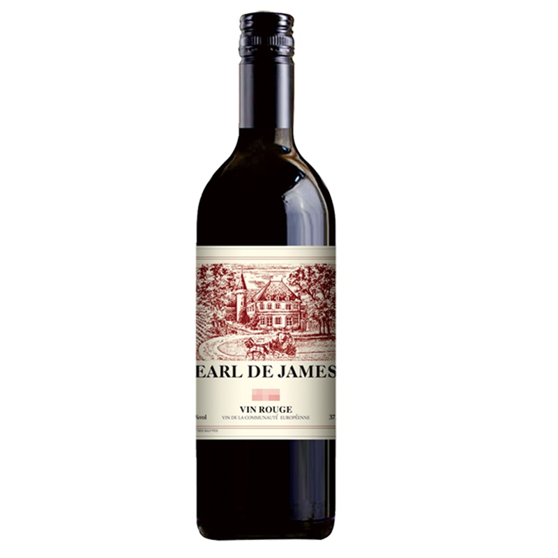 法国进口红酒 詹姆士伯爵干红葡萄酒375ml单支装