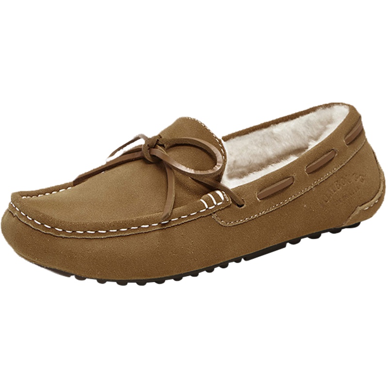 JUMBO简帛2019羊毛豆豆鞋女冬毛毛鞋加绒防滑保暖外穿棉鞋女鞋