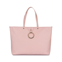 VERSACE JEANS 范思哲 春夏款 女士豆沙粉色聚酯纤维字母单肩托特包E1VTBBA6 70880 723