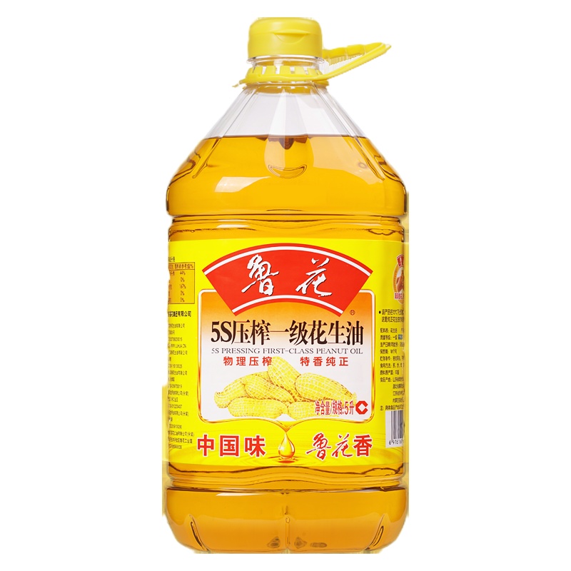 鲁花一级压榨花生油5L/瓶