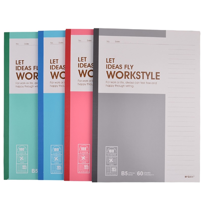 晨光(M&G)APYJR411 60页B5软抄本8本装 无线装订软抄 胶装本 时尚本册 办公软抄 软抄本 混色