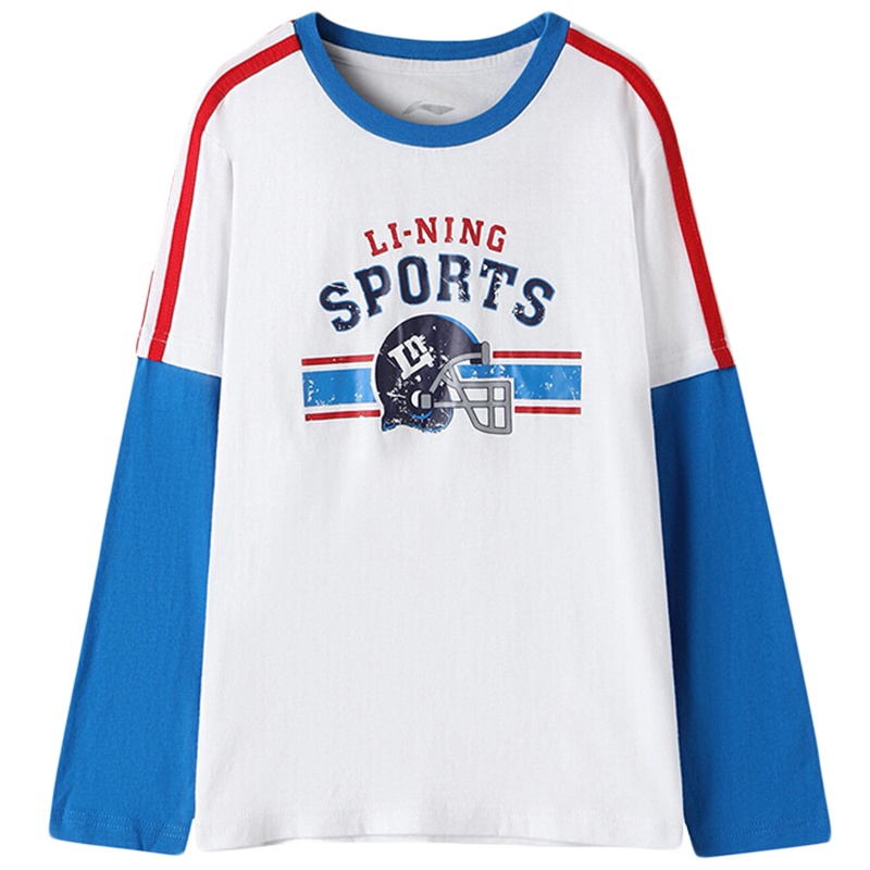 李宁男童长袖T恤春季新款儿童圆领休闲上衣
