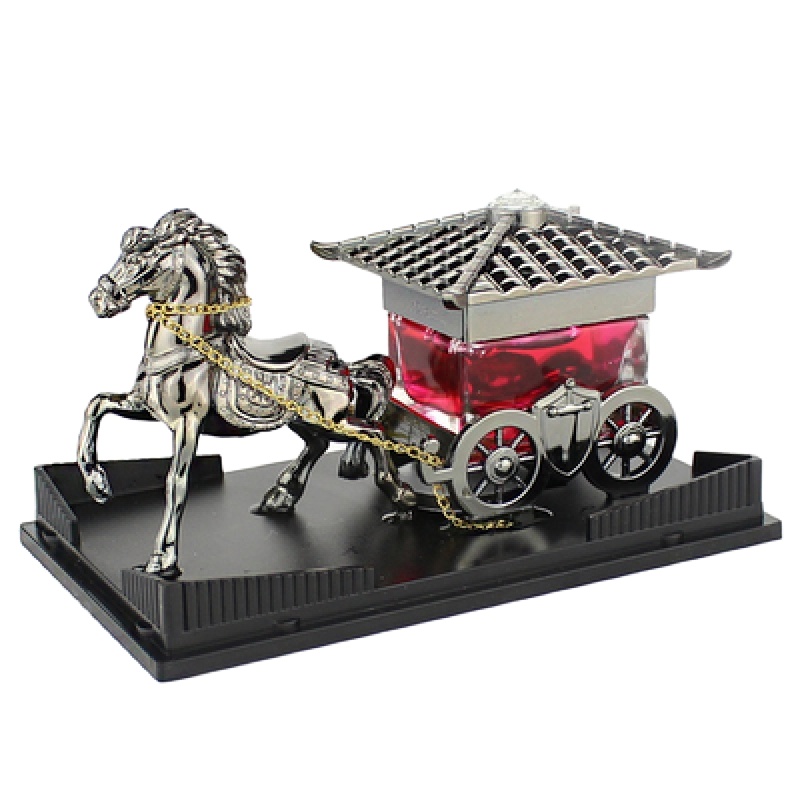 舒适主义汽车香水 马拉车香水座 个性创意车载时尚香水摆件内饰 古铜马车海洋香车用香水