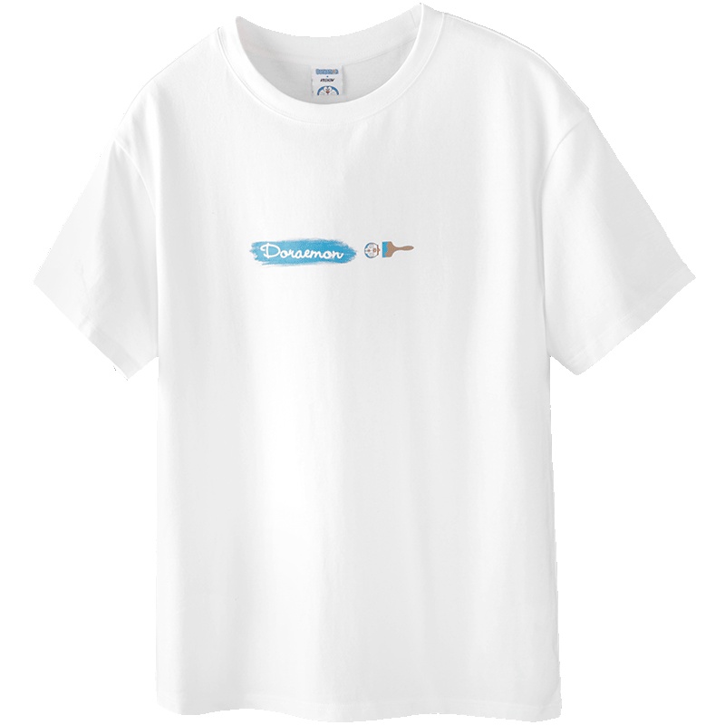 哆啦A梦联名短袖T恤男 2019夏季新款男士体恤韩版半袖圆领情侣装