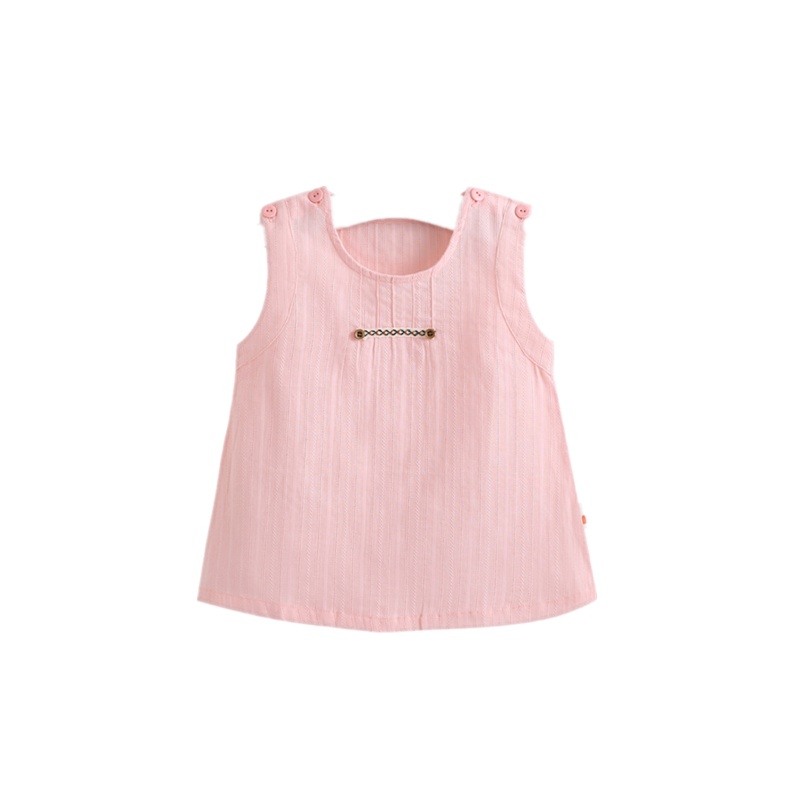 卡比一木KBMLOVELY3-12月女宝裙子纯棉公主裙婴童裙子背心裙73cm80cm90cm提花女孩宽肩裙KM1607