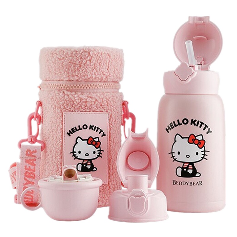 杯具熊魔法兔儿童保温杯带湿巾带吸管儿童水杯316不锈钢内胆儿童保温壶630mlBEDDYBEAR