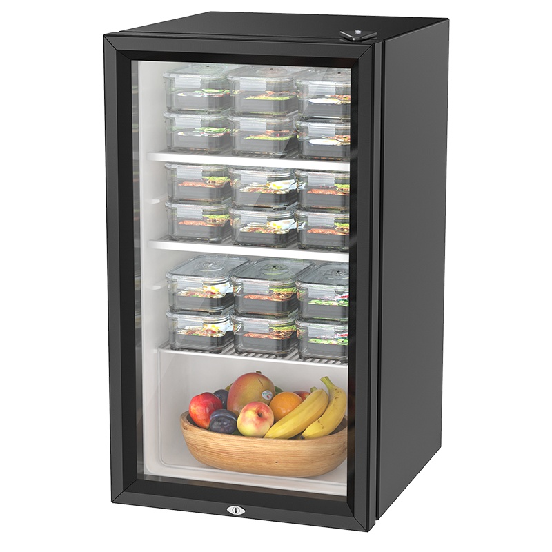 乐创 lecon 商用食品留样柜110L饮料冷柜 台式家用商用冷藏保鲜展示柜 LC-SC-110