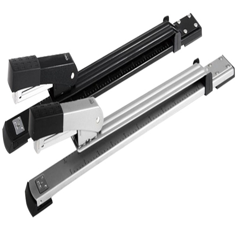 得力(deli)0334骑马订书机 12号长臂订书器 可装订25页适用书针24/6-26/6加长装订机办公用品颜色随机