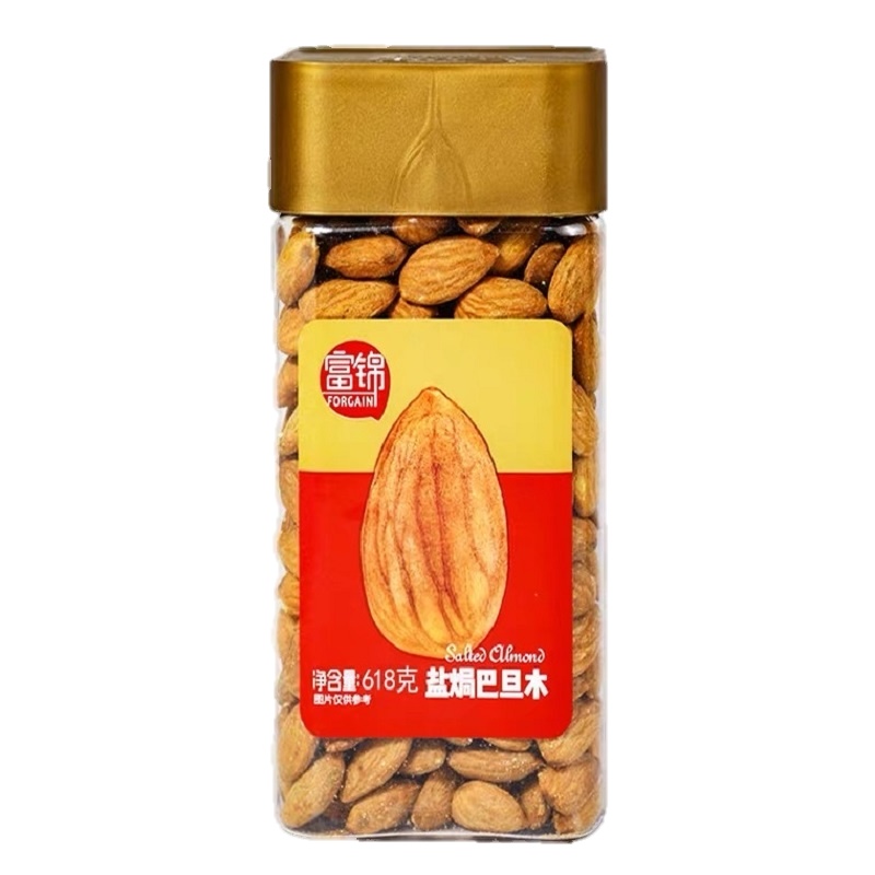 富锦盐焗巴旦木罐装618g
