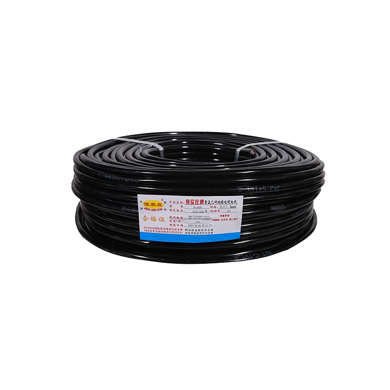 傻实在(SHASHIZAI) 电线 耐火护套线 黑色 N-RVV 8*1.5 米