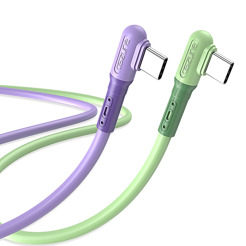 邻家-TYPE-C液态硅胶弯头数据线-粉色1.2米 超级快充 液态软胶 加固护网 恒温充电 双重保护 不开胶不开裂(2)