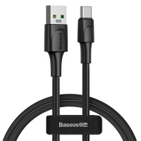 倍思 小白系列VOOC闪充数据线USB For Type-C 5A 1m 黑色快充安卓手机通用CATSW-F01黑色