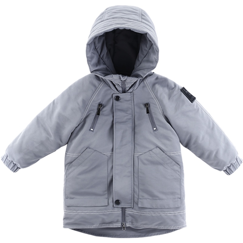 小红豆男童羽绒服宝宝冬装中长款加厚可脱卸内胆儿童羽绒外套潮